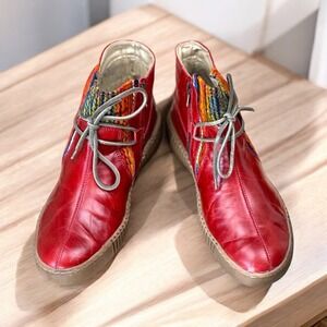 Josef Seibel NWB SZ 40EU Maren 18‎ Red leather fleece lined boots